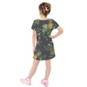 Pineapples pattern Kids  Short Sleeve Velvet Dress View2