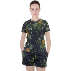 Pineapples Pattern Women s Tee And Shorts Set