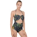 Pineapples pattern Scallop Top Cut Out Swimsuit View1