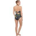 Pineapples pattern Scallop Top Cut Out Swimsuit View2