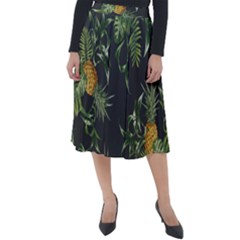 Pineapples Pattern Classic Velour Midi Skirt  by Sobalvarro