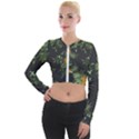 Pineapples pattern Long Sleeve Cropped Velvet Jacket View1