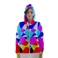 Patchwork Women s Hooded Windbreaker