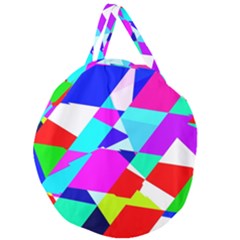 Patchwork Giant Round Zipper Tote