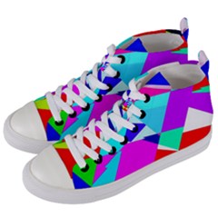 Patchwork Women s Mid-top Canvas Sneakers by designsbyamerianna