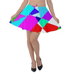 Patchwork Velvet Skater Skirt