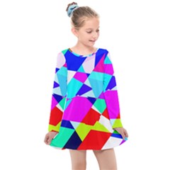 Patchwork Kids  Long Sleeve Dress by designsbyamerianna