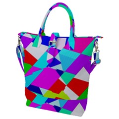 Patchwork Buckle Top Tote Bag by designsbyamerianna