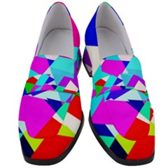 Patchwork Women s Chunky Heel Loafers by designsbyamerianna