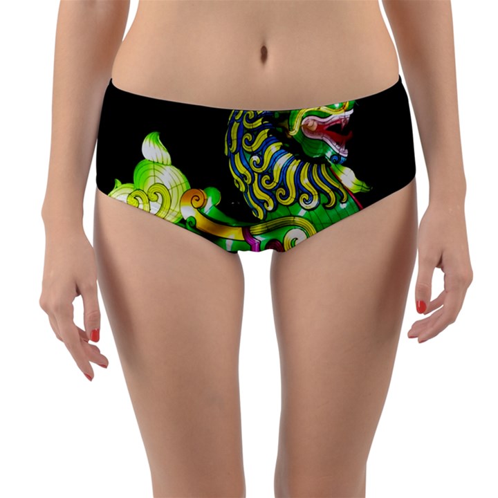 Green Ki Rin Reversible Mid-Waist Bikini Bottoms