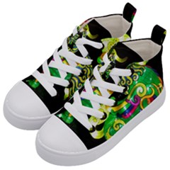 Green Ki Rin Kids  Mid-top Canvas Sneakers