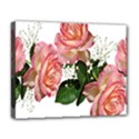 Roses Pink Leaves Flowers Perfume Deluxe Canvas 20  x 16  (Stretched) View1