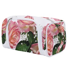 Roses Pink Leaves Flowers Perfume Toiletries Pouch