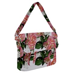 Roses Pink Leaves Flowers Perfume Buckle Messenger Bag by Simbadda