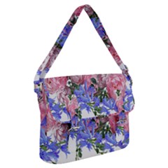 Flowers Roses Bluebells Arrangement Buckle Messenger Bag by Simbadda