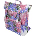 Flowers Roses Bluebells Arrangement Buckle Up Backpack View1