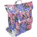 Flowers Roses Bluebells Arrangement Buckle Up Backpack View2