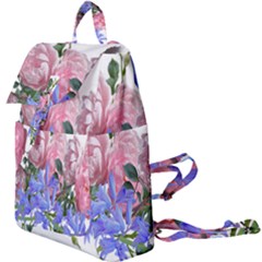 Flowers Roses Bluebells Arrangement Buckle Everyday Backpack by Simbadda