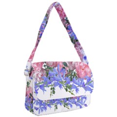 Flowers Roses Bluebells Arrangement Courier Bag by Simbadda