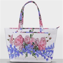 Flowers Roses Bluebells Arrangement Back Pocket Shoulder Bag 