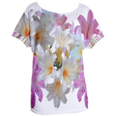 Lilies Belladonna Easter Lilies Women s Oversized Tee by Simbadda