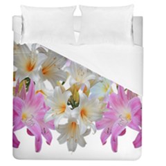 Lilies Belladonna Easter Lilies Duvet Cover (queen Size) by Simbadda