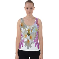 Lilies Belladonna Easter Lilies Velvet Tank Top by Simbadda