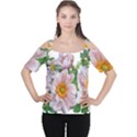 Flowers Anemone Arrangement Cut Out Cutout Shoulder Tee View1