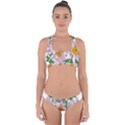 Flowers Anemone Arrangement Cut Out Cross Back Hipster Bikini Set View1