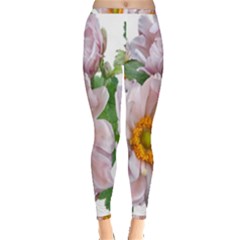 Flowers Anemone Arrangement Cut Out Inside Out Leggings by Simbadda