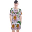 Flowers Anemone Arrangement Cut Out Men s Mesh Tee and Shorts Set View1