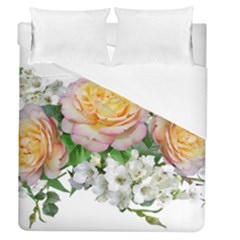 Flowers Arrangement Yellow Roses Duvet Cover (queen Size) by Simbadda