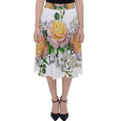 Flowers Arrangement Yellow Roses Classic Midi Skirt by Simbadda