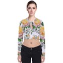 Flowers Arrangement Yellow Roses Long Sleeve Zip Up Bomber Jacket View1