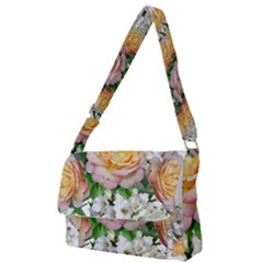 Flowers Arrangement Yellow Roses Full Print Messenger Bag by Simbadda