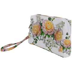 Flowers Arrangement Yellow Roses Wristlet Pouch Bag (small)