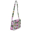 Flowers Roses Pink White Blooms Shoulder Bag with Back Zipper View1