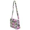 Flowers Roses Pink White Blooms Shoulder Bag with Back Zipper View2