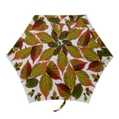 Leaves Autumn Fall Colorful Mini Folding Umbrellas by Simbadda