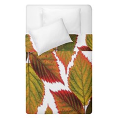 Leaves Autumn Fall Colorful Duvet Cover Double Side (single Size) by Simbadda