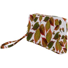 Leaves Autumn Fall Colorful Wristlet Pouch Bag (small) by Simbadda