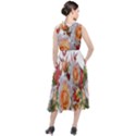 Roses Flowers Leaves Nandina Round Neck Boho Dress View2