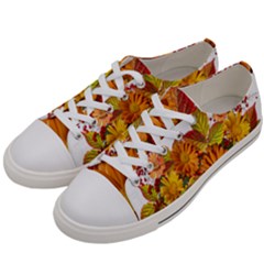 Flowers Arrangement Autumn Daisies Women s Low Top Canvas Sneakers by Simbadda