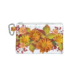 Flowers Arrangement Autumn Daisies Canvas Cosmetic Bag (small) by Simbadda