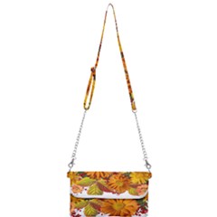 Flowers Arrangement Autumn Daisies Mini Crossbody Handbag by Simbadda