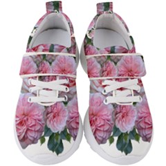 Roses Pink Flowers Arrangement Kids  Velcro Strap Shoes by Simbadda