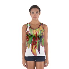 Leaves Autumn Berries Garden Sport Tank Top  by Simbadda