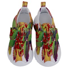 Leaves Autumn Berries Garden Kids  Velcro No Lace Shoes by Simbadda