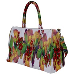 Leaves Autumn Berries Garden Duffel Travel Bag by Simbadda