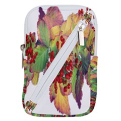 Leaves Autumn Berries Garden Belt Pouch Bag (large) by Simbadda